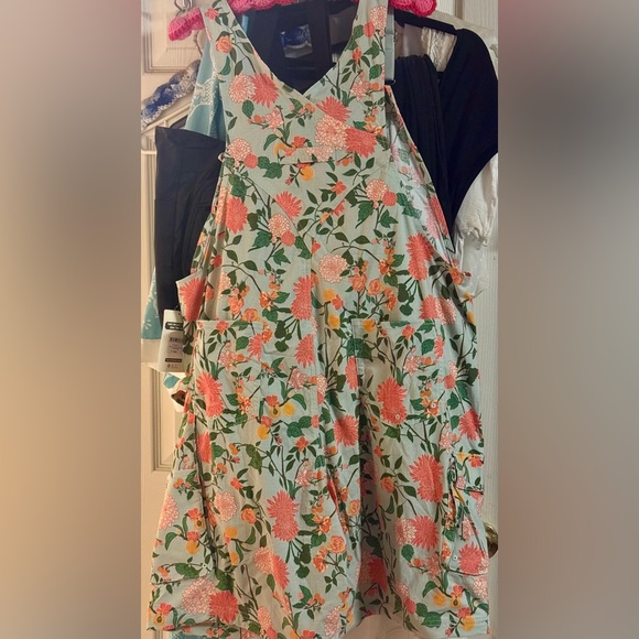 Duluth Trading Co Floral Heirloom overall in Pink and Green, sz XXL - Picture 7 of 10